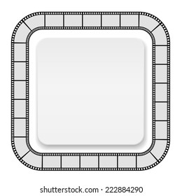 film roll frame with card - abstract background