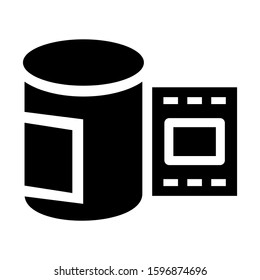 film roll icon isolated sign symbol vector illustration - high quality black style vector icons
