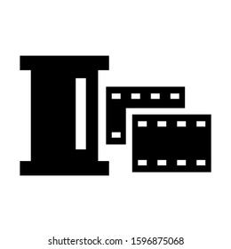 film roll icon isolated sign symbol vector illustration - high quality black style vector icons

