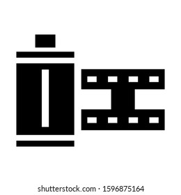 film roll icon isolated sign symbol vector illustration - high quality black style vector icons
