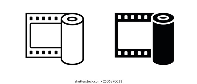 Film Roll Icon, an icon representing a film roll, symbolizing the art of filmmaking, photography, nostalgia, and capturing precious memories.