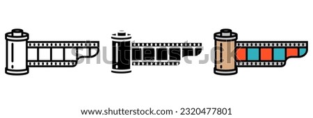Film Roll Icon, an icon representing a film roll, symbolizing the art of filmmaking, photography, nostalgia, and capturing precious memories.