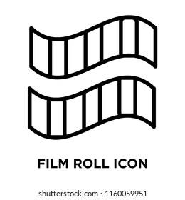 Film roll icon vector isolated on white background, Film roll transparent sign , line and outline elements in linear style