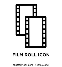 Film roll icon vector isolated on white background, Film roll transparent sign , line and outline elements in linear style