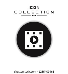 Film roll icon.Cinema, media, vector.