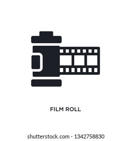 film roll isolated icon. simple element illustration from electronic stuff fill concept icons.