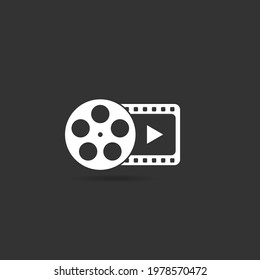 Film roll logo with keyframe web icon. Eps 10