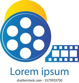 Film Roll Logo Vector Design