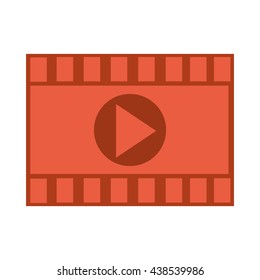 film roll with play icon , Vector illustration over white background
