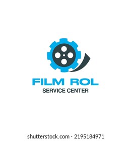 film roll repair logo clasic and modern vector grapic