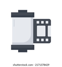 Film Roll vector flat icon for web isolated on white background EPS 10 file