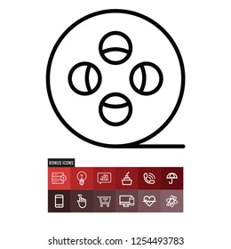 Film roll vector icon