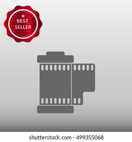 Film Roll Vector Icon Illustration