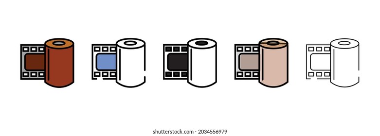 film roll vector type icon