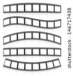 Film rolls on white, their eps 10 reflections following their curves, can be put on any background