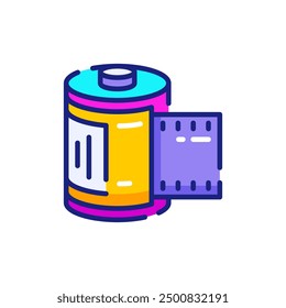 Film Rolls Y2K Vector Icon Illustration