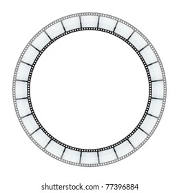 Film round tape vector background. Eps 10.