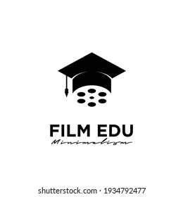 Film School Studio Movie Video Cinema Cinematography Film Production Logo Design Vector Icon Illustration Isolated White Background	
