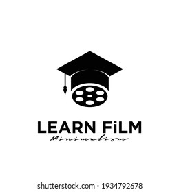 Film school Studio Movie Video Cinema Cinematography Film Production logo design vector icon illustration Isolated White Background	
