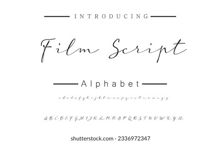 Film Script Signature Font Calligraphy Logotype Script Font Type Font lettering handwritten