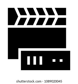 film server vector glyphs icon