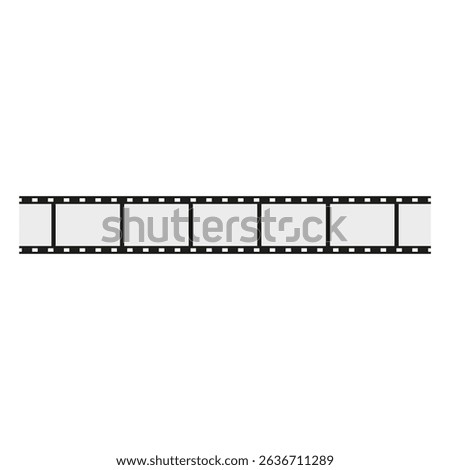 Film set icon. Multiple strip symbols. Black white curves. Vector collection.