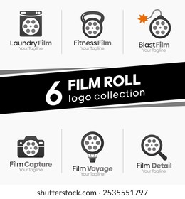 Film Shape Logo Template Set. Good for Business, Agency, Community and Organization
