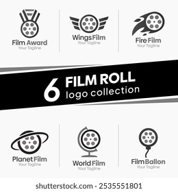 Film Shape Logo Template Set. Good for Business, Agency, Community and Organization