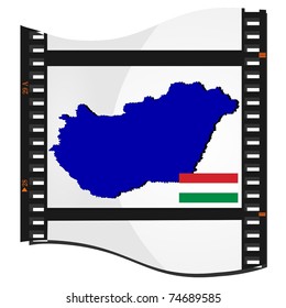 film shots with a national map of Hungary
