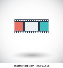 Film. Single flat icon on white background. Vector illustration.