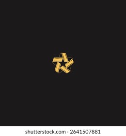 Film star logo icon flat vector design