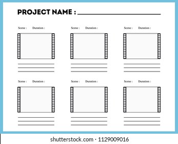 film storyboard composition scene template episode action title