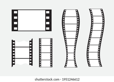 film strip, 35mm film frames format, blank cinema strips