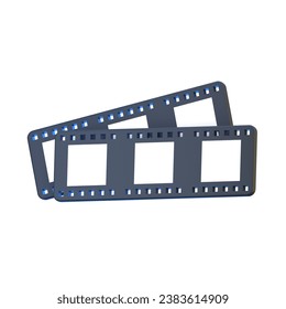 film strip 3D Illustration Icon Pack Element