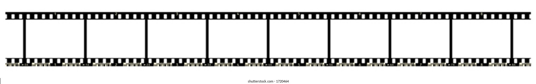 Film Strip (8 Frames, with numbers, with code)