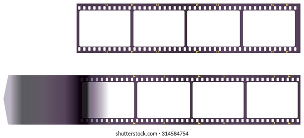film strip, analog film, frames for your pix, vector illustration
