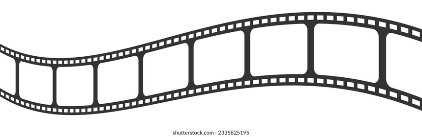 Film strip background. Retro photo, cinema or movie frames 35 mm. Vector isolated