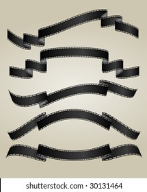 film strip banners - unexposed- vector