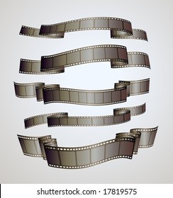 film strip banners - vector