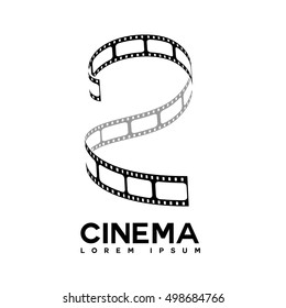 Film Strip Cinema Abstract Logo Design Template