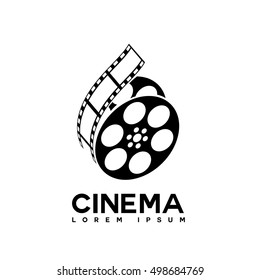 Film Strip Cinema Abstract Logo Design Template