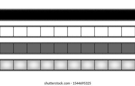 Film strip collection. Cinema frame. Vector stock illustration.