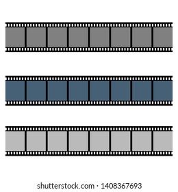 Film strip collection vector illustration isolated on white background
