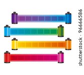 film strip color vector