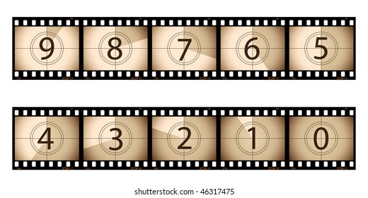Film strip countdown