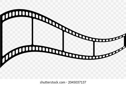 Film strip or curved film strip icon vector