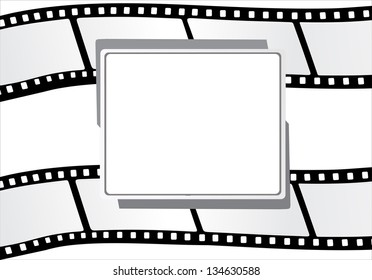 Film strip design text box vector