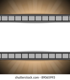 Film strip document template with place for your custom message