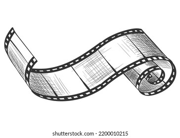 Film Strip Empty Film Strip Tape Stock Vector (Royalty Free) 2200010215 ...