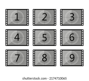 film strip figures. Vector illustration. stock image.